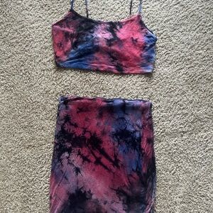 Tie-Dye Women's Skirt Set